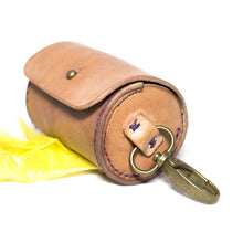 Load image into Gallery viewer, Handmade leather poop bags holder natural leather

