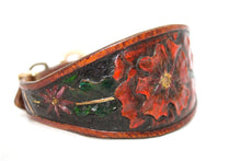 Load image into Gallery viewer, Handmade tooled leather collar for Iggy dog  Miniature Italian Greyhound
