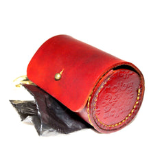 Load image into Gallery viewer, Handmade leather poop bags holder brown  Edit alt text
